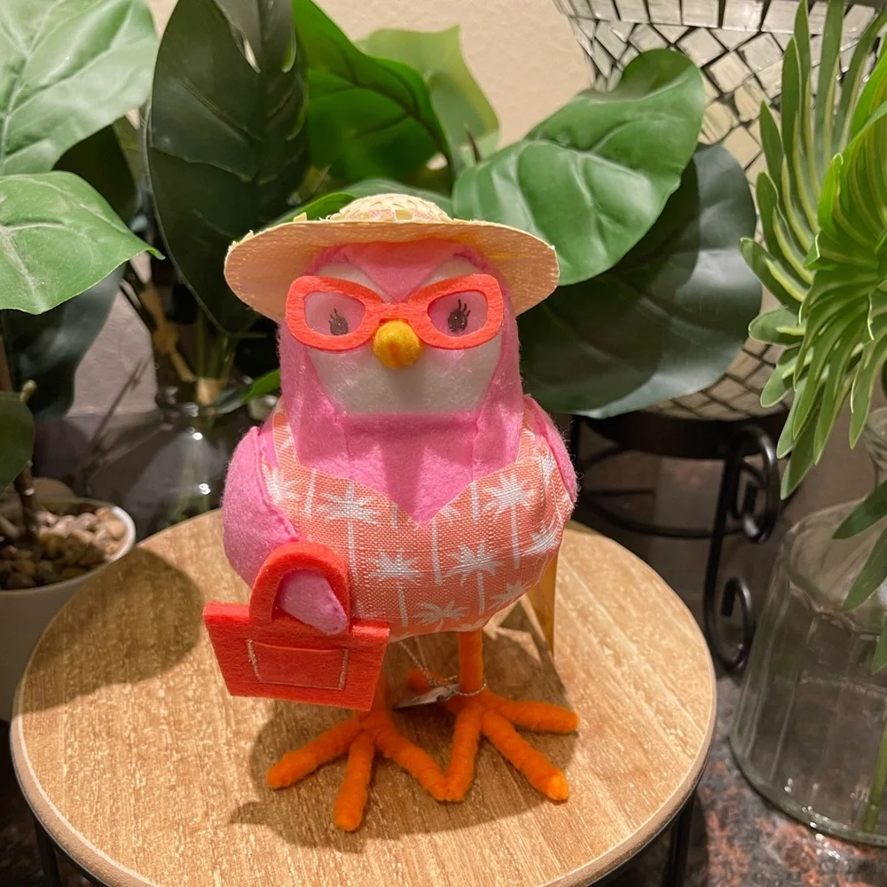 Target Sun Squad Summer Pink Fabric Beach Bird NWT